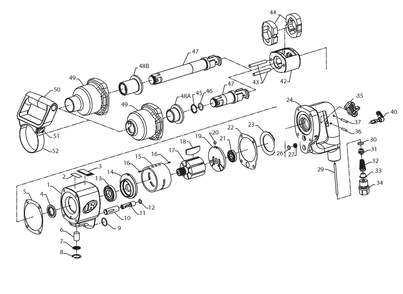 Diagram Diagram and Parts List for IR2190DTI  Ingersoll Rand Wrench